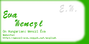 eva wenczl business card